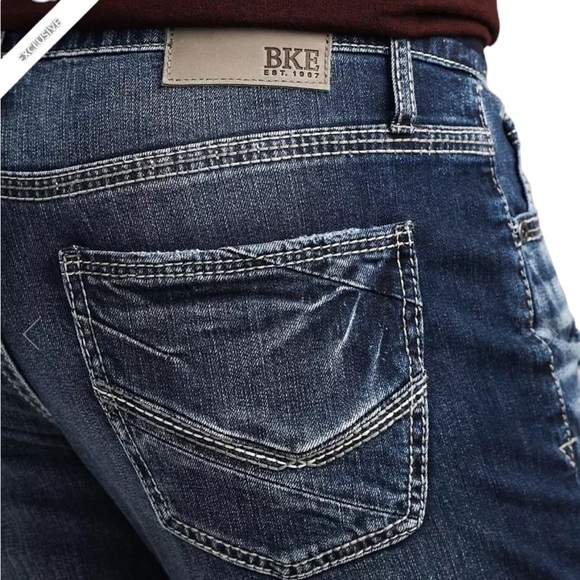 BKE Straight Stretch distressed Denim Jean SZ 32 NEW - Picture 4 of 12